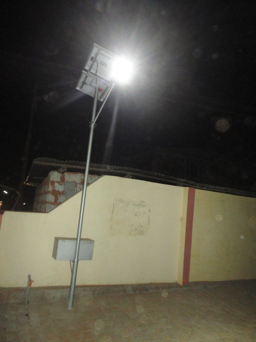 Solar Street Lighting at Town Panchayat Building, Koppa
